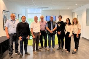 Jonas Jordberg, Swerim, Elias Häggström, LEAX, Lars Johansson, Scania, Håkan Thoors, Swerim, Jörgen Hansen, Ionbond, Oskar Johansson, LEAX, Solmaz Sevim, Swerim och Eva Olsson, Erasteel.