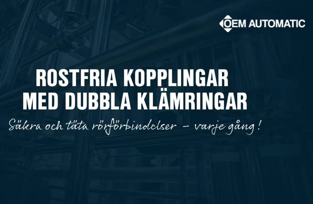 Rostfria dubbelklämringskopplingar för säker och stabil drift
