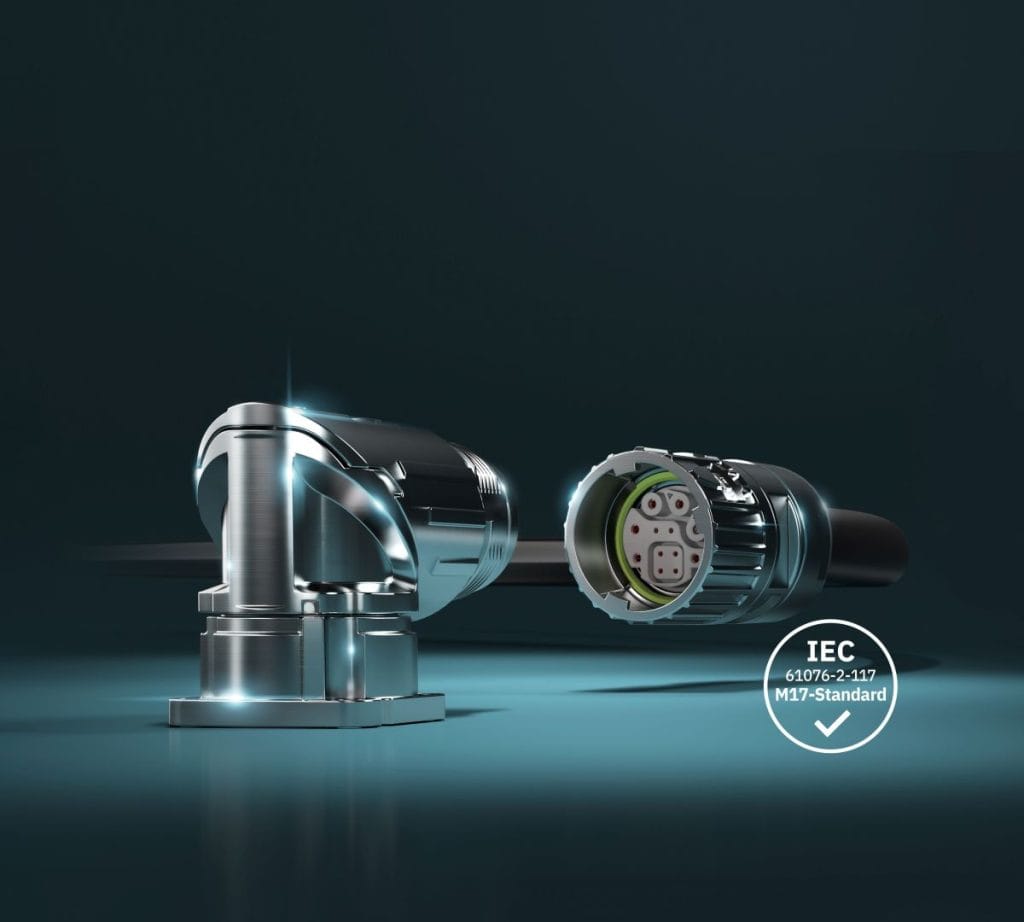 Dette billede illustrere M17 PRO Hybridkontakt – Uppfyller den nya IEC standarden