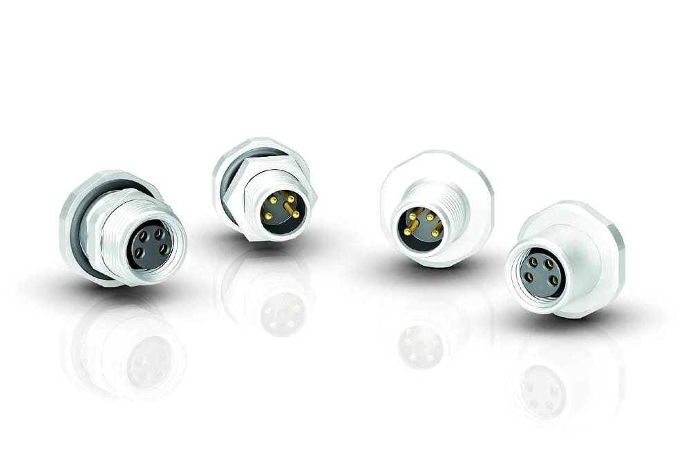 Binder - M8-flänskontakter med lödanslutning