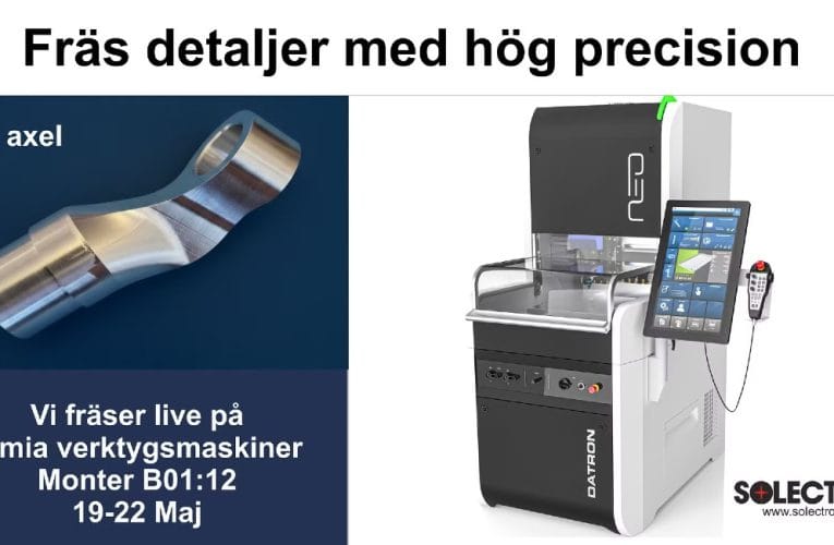 Fräs detaljer med hög precision och låg energiförbrukning i DATRONs CNC fräsmaskiner