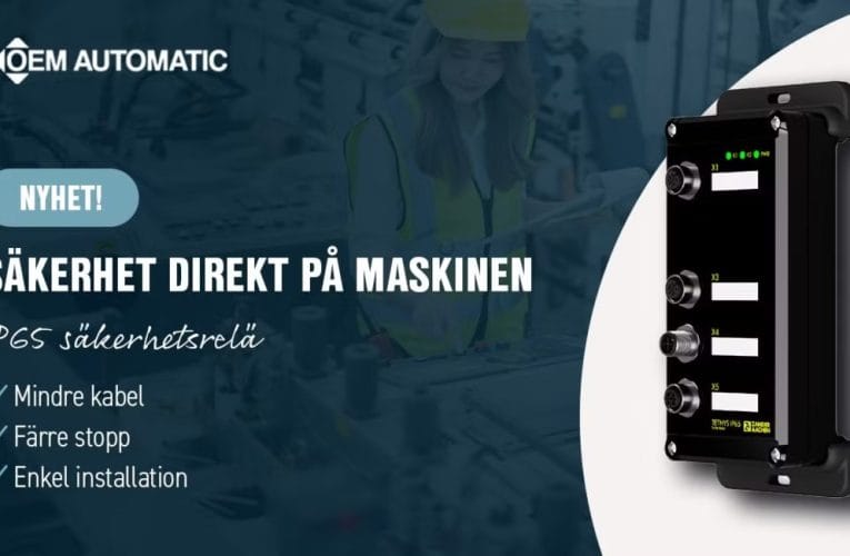 Säkerhetsrelä för montage direkt på maskinen
