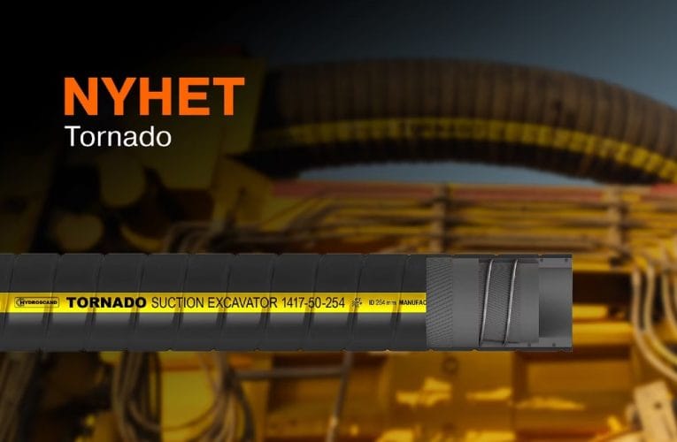Hydroscand lanserar Tornado – slitstark grävsugslang för torr- och vakuumsugning