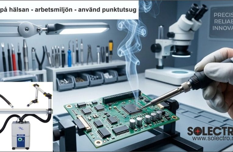 Lödrök är farlig för hälsan – installera ett punktutsug – snabb och enkelt