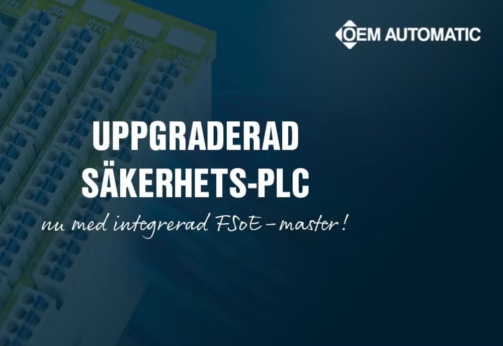 Uppgraderad säkerhets-PLC med integrerad FSoE-master