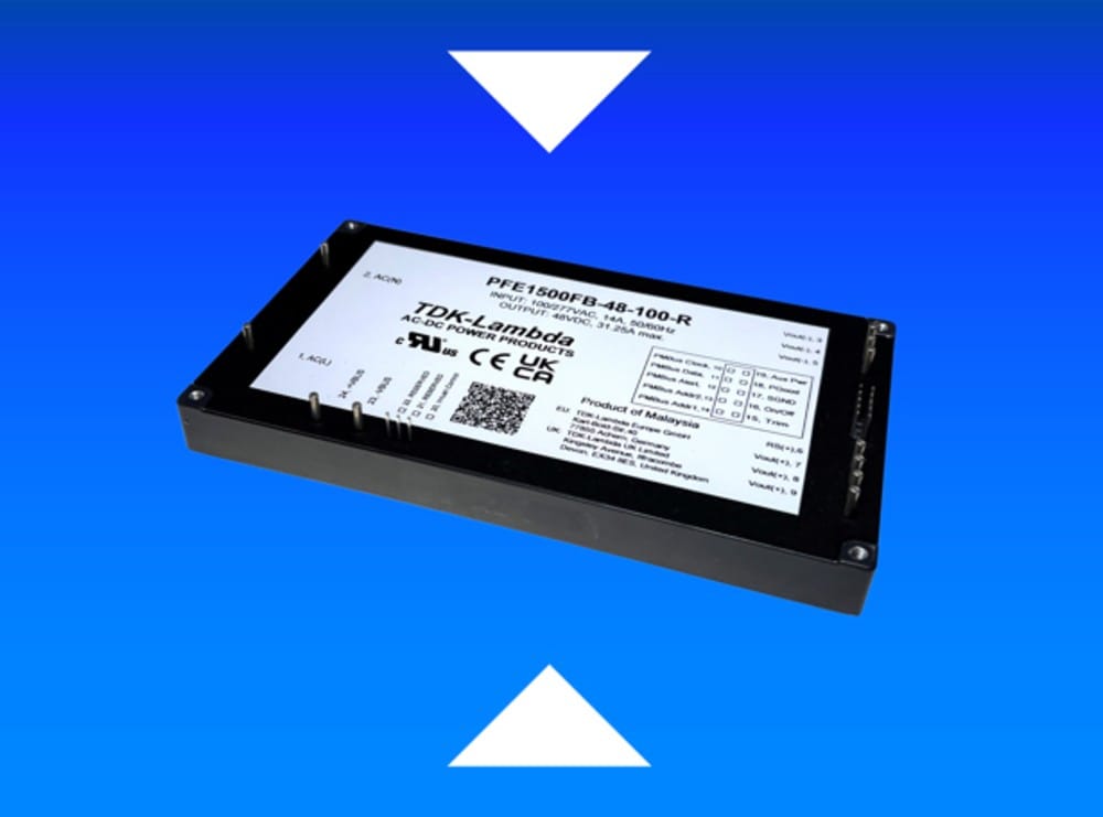 TDK presenterar tredje generationens AC-DC kraftmoduler på 1500 W med brett inspänningsområde
