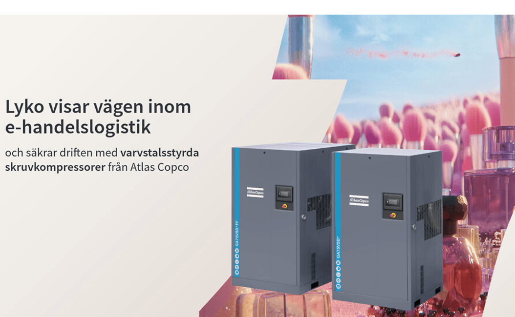 Lyko stärker logistiken med framtidssäkrad tryckluftslösning