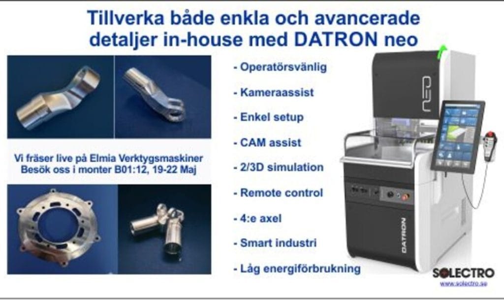 Fräs detaljer med hög precision och låg energiförbrukning i DATRONs CNC fräsmaskiner