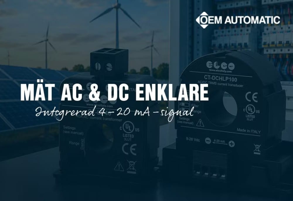 Enklare energiövervakning med strömtransformatorer för AC och DC