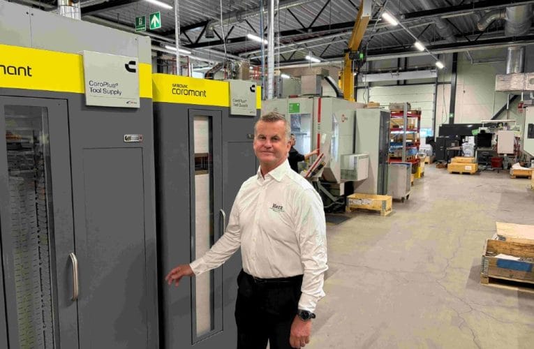 Hans Hammargren in front of CoroPlus ToolSupply