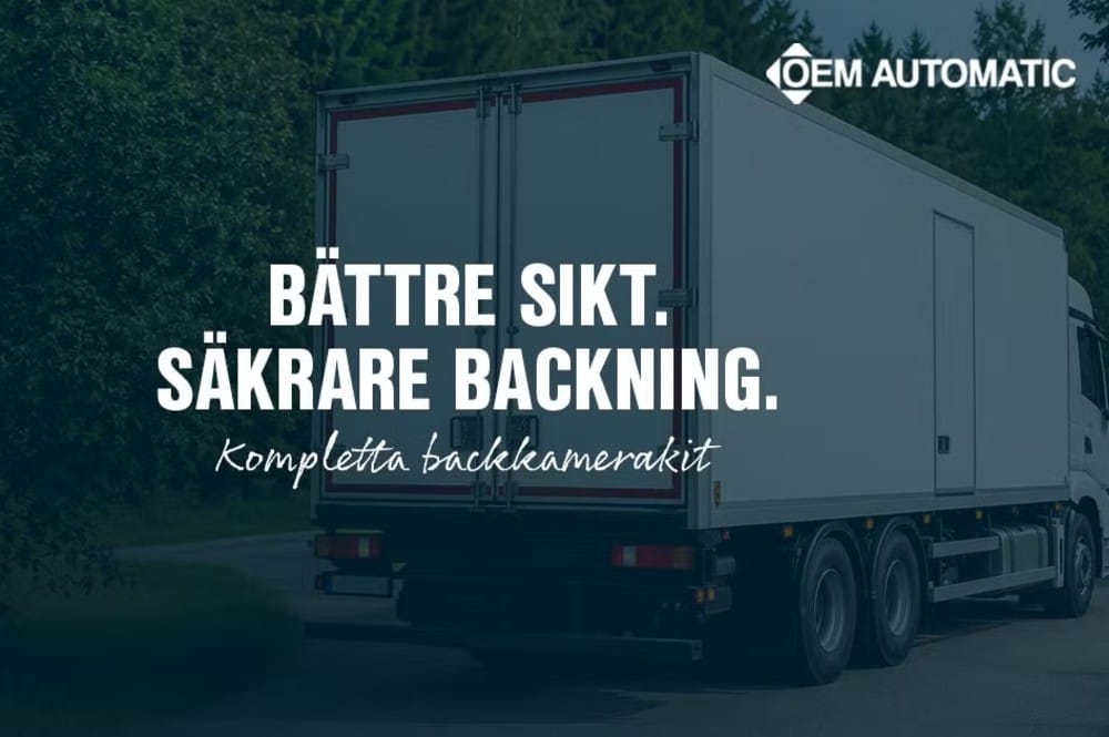Kompletta backkamerakit för säkrare manövrering