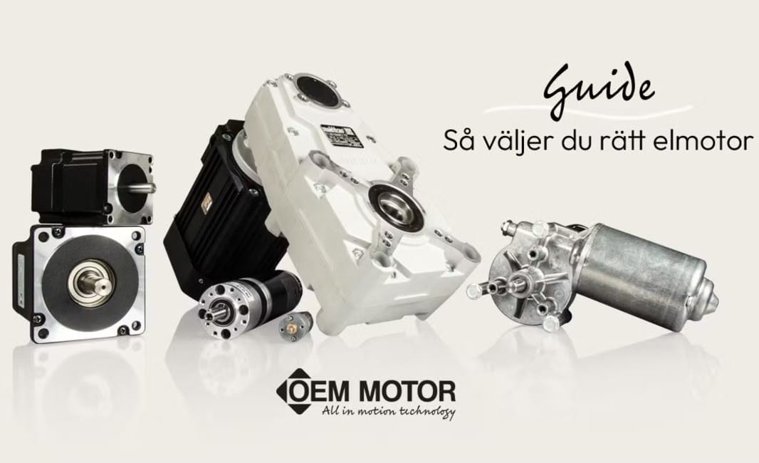 DC-motor, BLDC-motor eller AC-motor – så väljer du rätt elmotor för din applikation