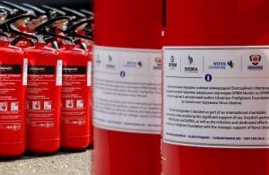 GPBM Nordic donerar brandsläckare till Ukraina