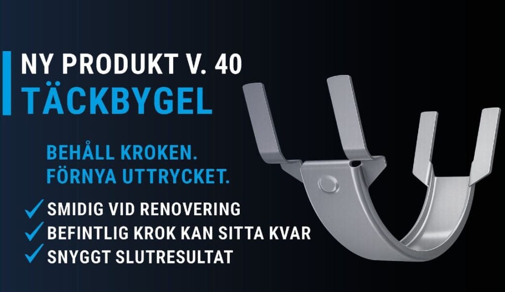 Areco lanserar täckbygel för smidigare renovering av hängrännor